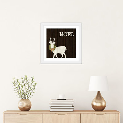 Cerf en bois avec couronne I par Andi Metz-impression