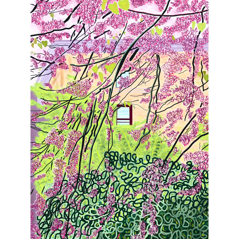 «Prospect Park West Seen Through The Park» par Evan Sklar - impression encadrée, H 31,25 po x l 25,25 po