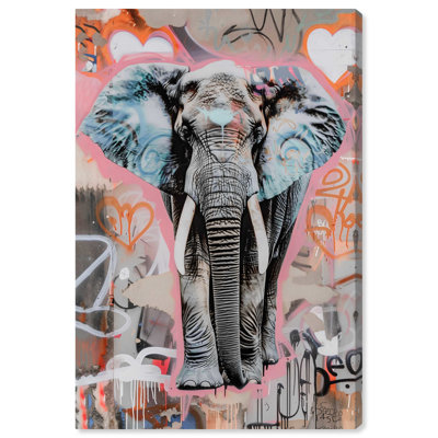 «Graffiti Hearts Elephant Canvas Graffiti Pop Art» par Art Remedy