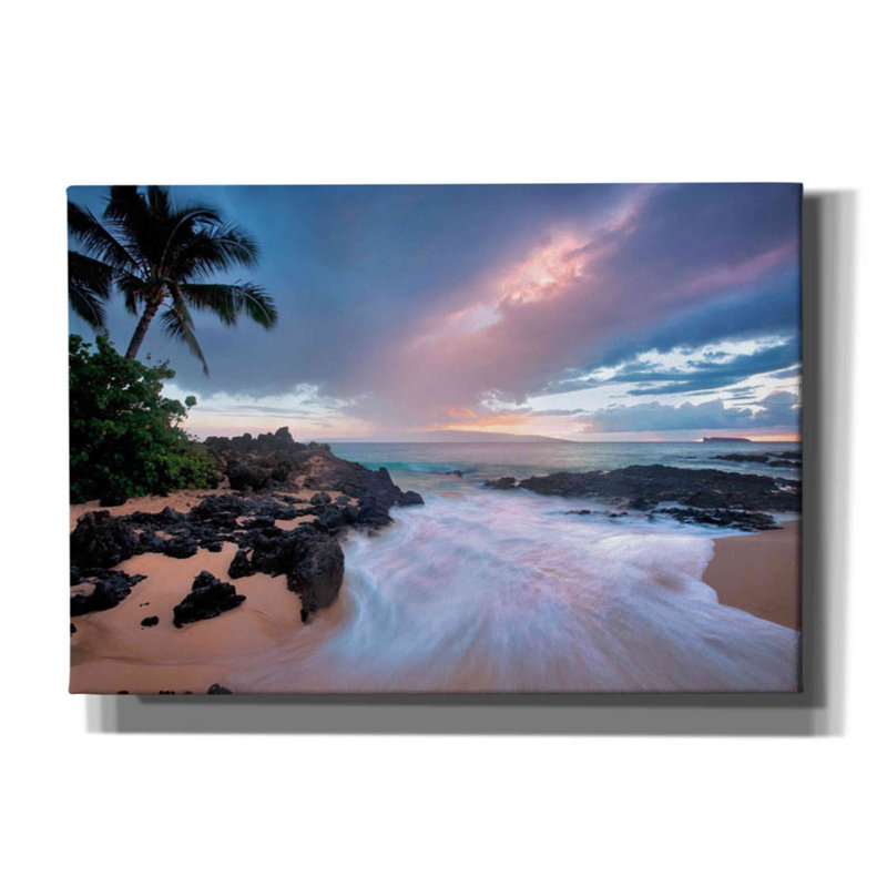 «Beach Calm» par Dennis Frates, art mural sur toile, H 18 po x l 26 po x P 0,75 po