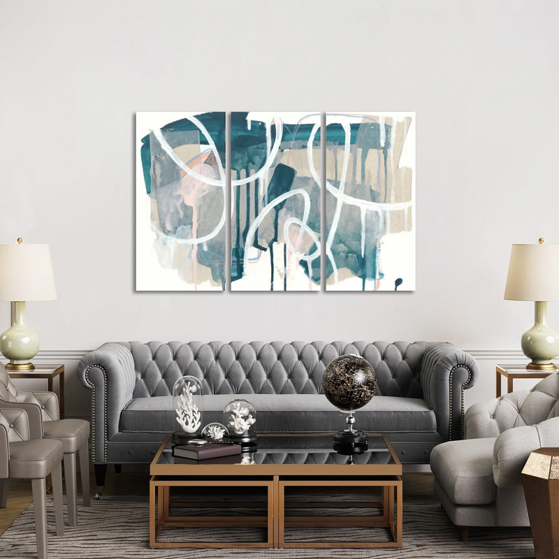 «Run Commentary» - ensemble d'art mural sur toile tendue (ensemble de 3)