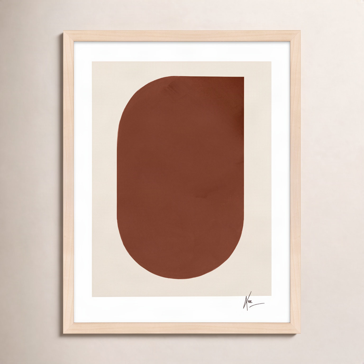 Keyhole "Keyhole 2" Painting by Lee Lessem, 30" H x 24" W x 1.25" D, Maple Framed