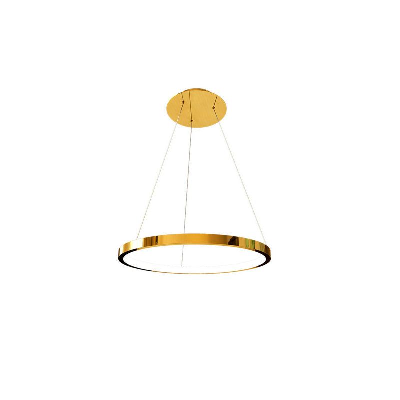 Hoop 1XL Pendant, Gold, 27.6"W