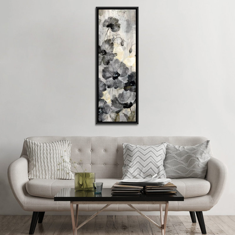«Crystal Raindrops Panel II», reproduction d'art sur toile, H 36 po x l 12 po x P 1,5 po, Toile avec cadre noir