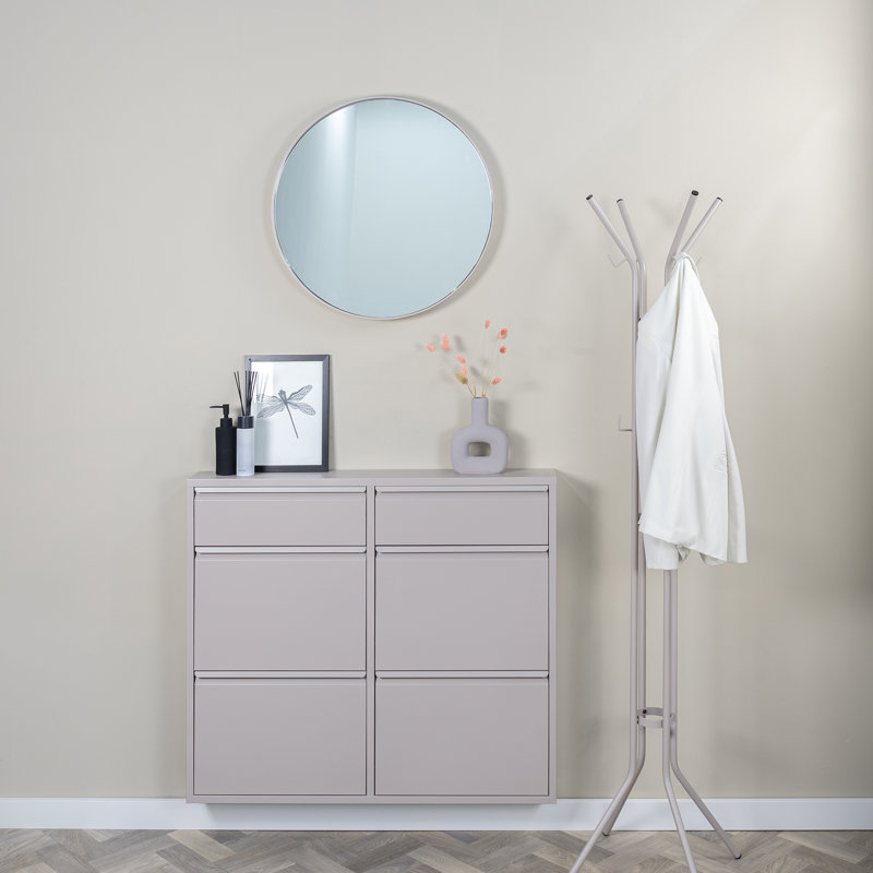 Jessy Steel Freestanding 12 - Hook Coat Rack, Grey