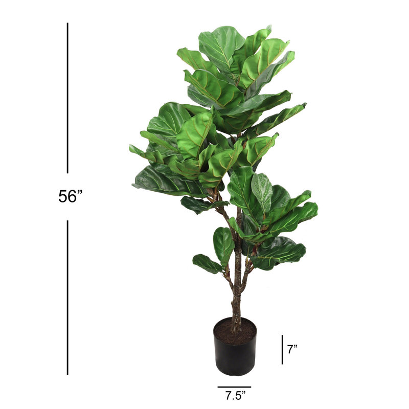 Grand figuier artificiel en pot 56 po