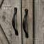 Buffet, armoire de cuisine style porte de grange, armoire d'appoint