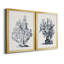 Blue Antique Coral I - ensemble de 2 reproductions d'art sur toile encadrées-141662323-141662327