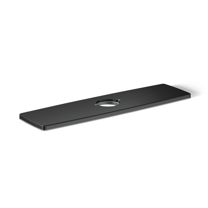 Riff Three-Hole Kitchen Faucet Escutcheon, Matte Black