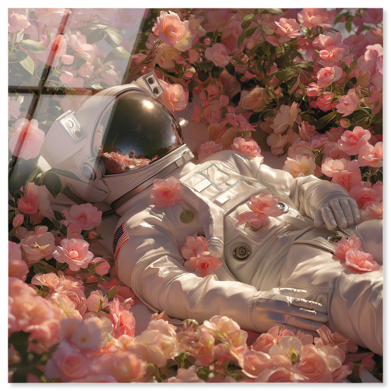 Décoration murale Astral Rose Rest IV, impression acrylique, par Notoriart, H 16 po x l 16 po