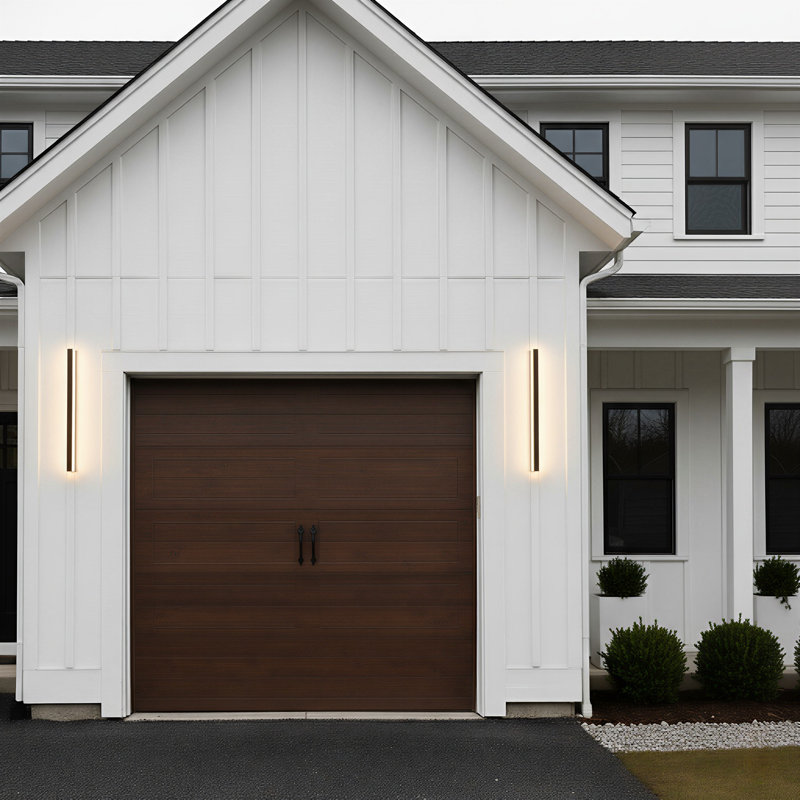 Linear Black Dimmable Outdoor Led Wall Light With Back Plate, 47.2" H x 3.14" W x 1.78" D