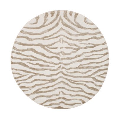 Edgy Hand-Tufted Ivory/Silver Transitional Area Rug