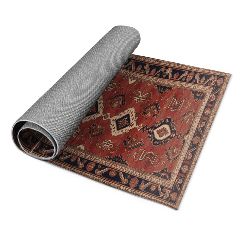 Tapis d'intérieur et d'extérieur brun Persian, Rectangle 9 pi x 12 pi