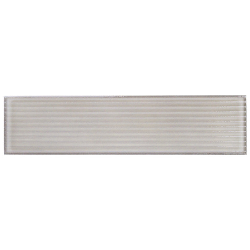Stacy Garcia Olimar Grooved 4" x 16" Polished Porcelain Subway Wall Tile (7.74 Sq. Ft. / Case), Grigio