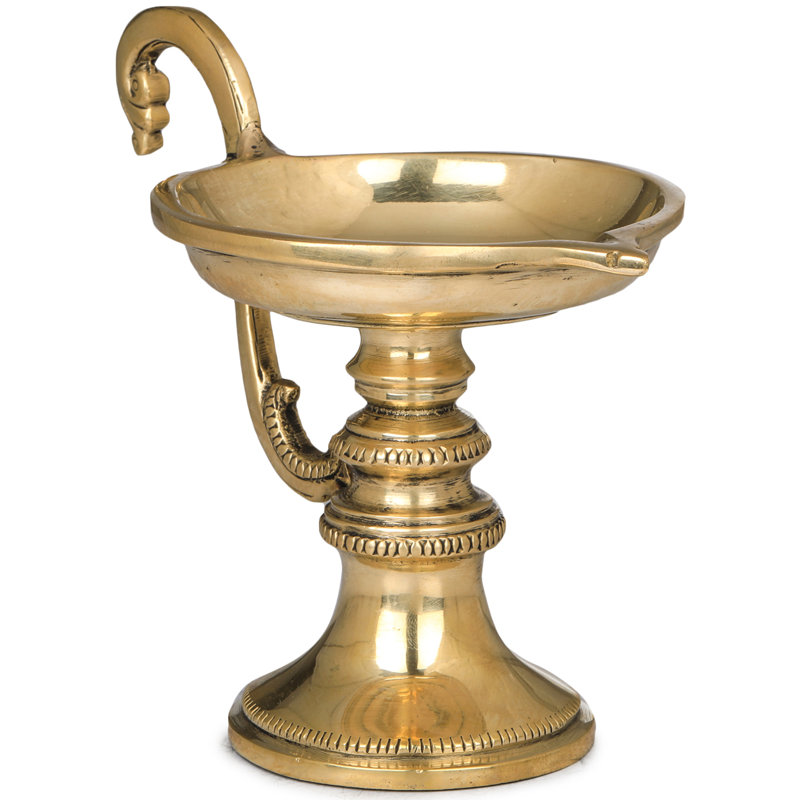 4.6'' H Brass Tabletop Tealight Holder