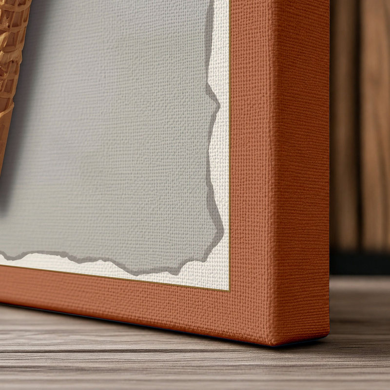 Soft Serve Dreams Retro - Wrapped Canvas, 24x16 - 61.0 x 40.6 cm, Terracotta Border