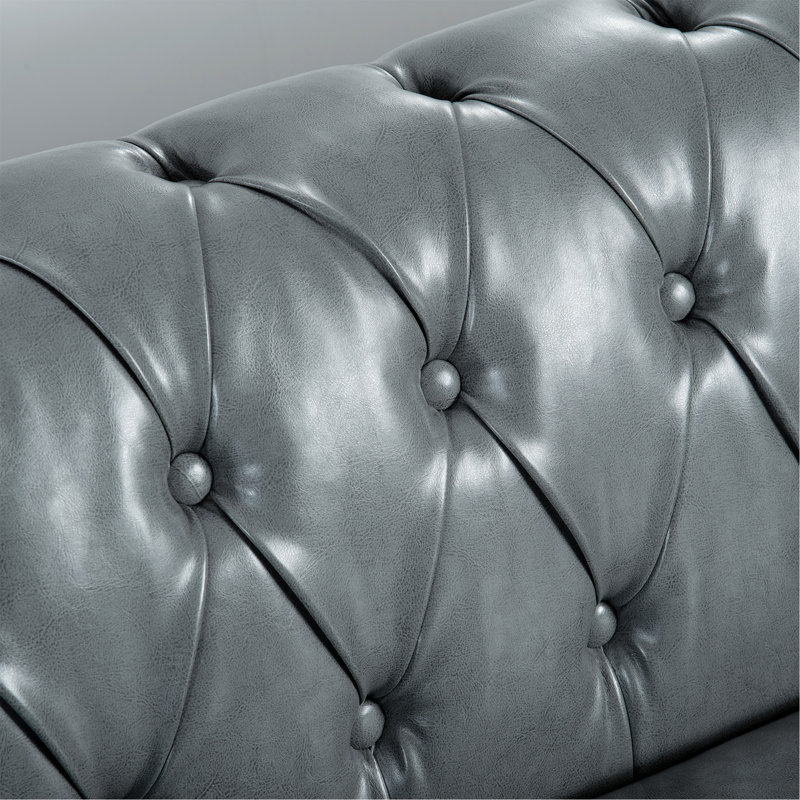 Canapé Chesterfield à accoudoirs roulés 84,65 po
