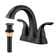 2 Handle Bathroom Faucet with Drain