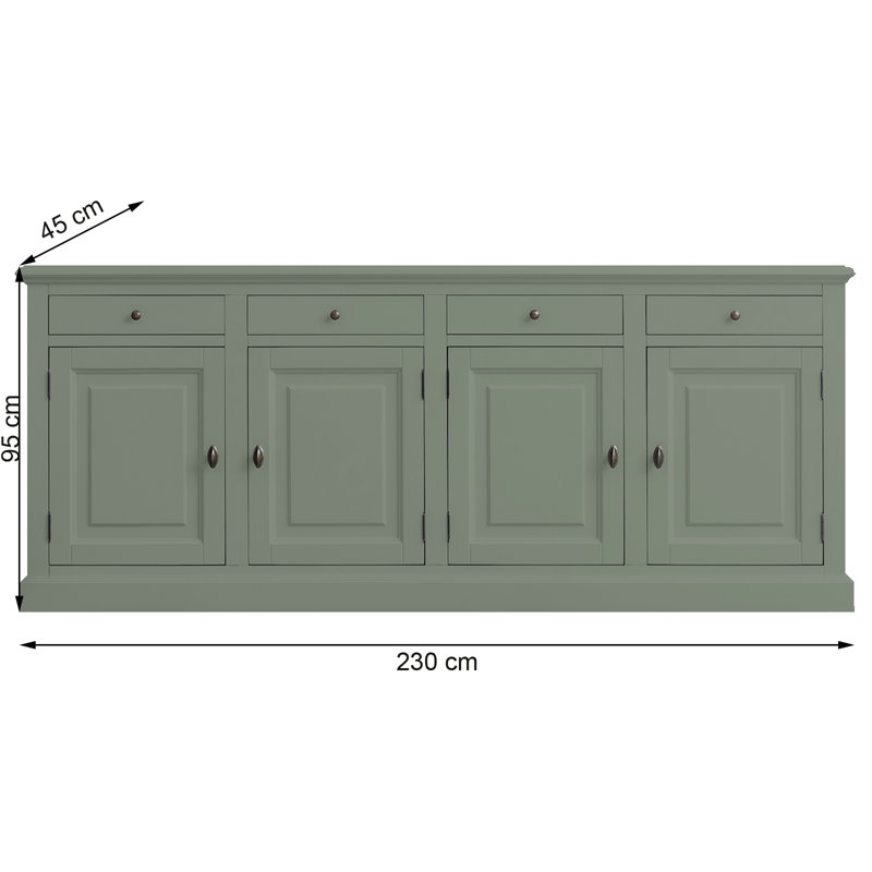 Chapne 230cm Sideboard, Turquoise