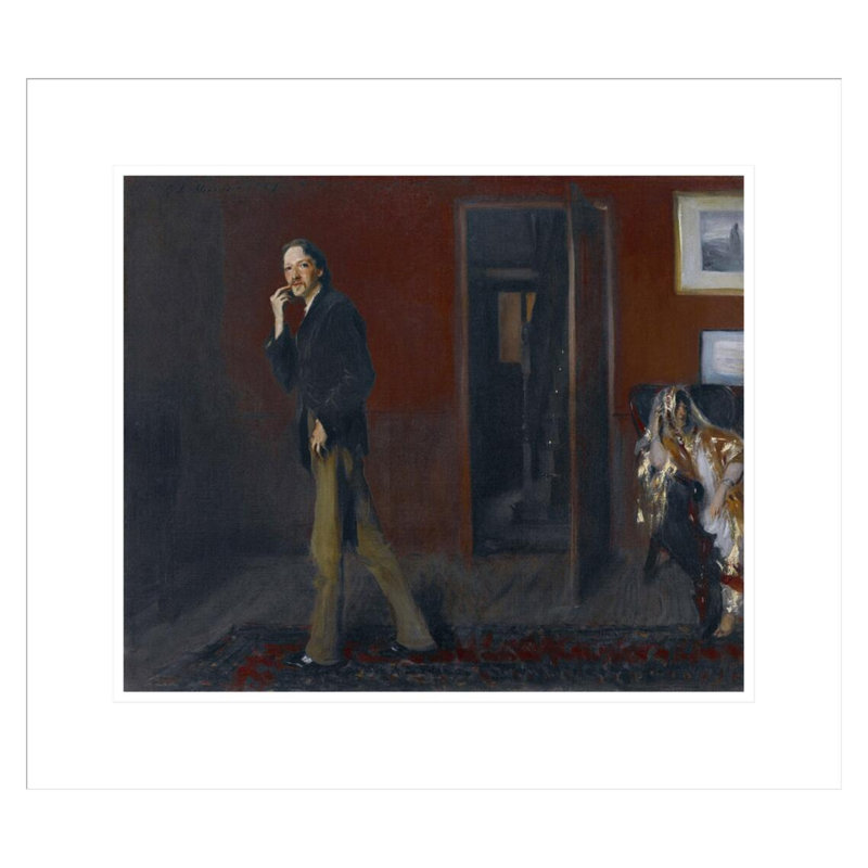 «Robert Louis Stevenson and His Wife» par John Singer Sargent, impression giclée encadrée, H 17,75 po x l 20,17 po