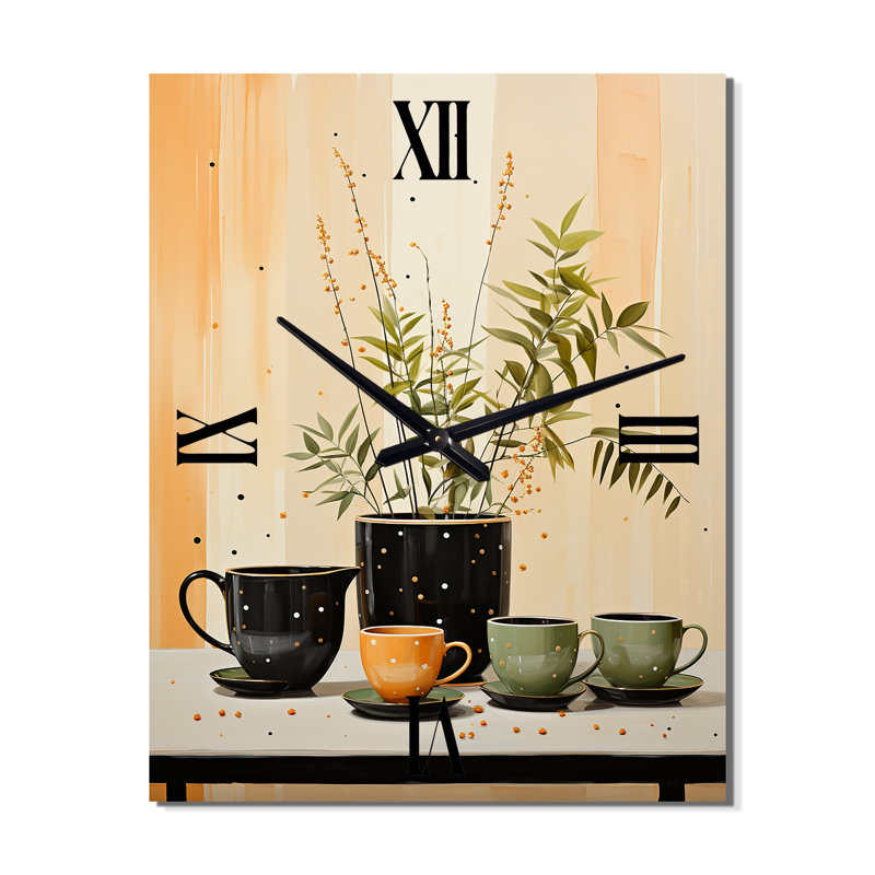 Coffee Tea Cafe Points III - Food & Beverage Kitchen Clocks, Large