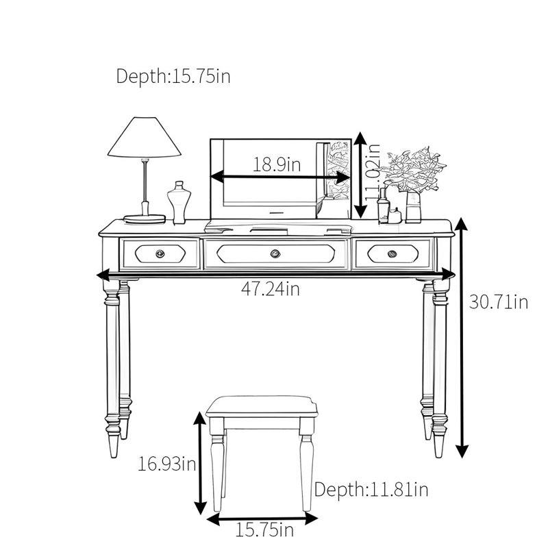Commode classique rétro pratique