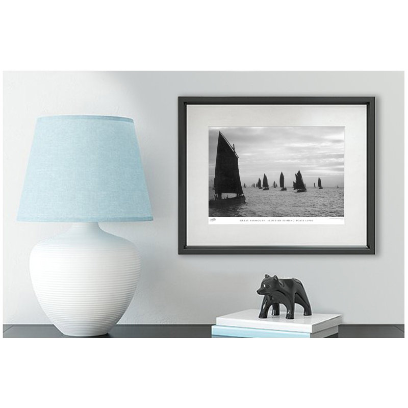 Great Yarmouth, Scottish Fishing Boats C1900 1 Piece Single Picture Frame Wall Art, 40cm H x 50cm W x 2.3cm D