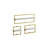 Colesen Modern Wall Shelf, 3-Tier Design, White & Gold, 31.5 x 11.8 x 7.9 inches | 100% Melamine Coated Particle Board, 0.71 inches Thick | Stylish Storage Solution for Home & Office, Easy Wall Mounting, Chic & Functional