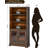 5-Tier Bookshelf, 65" Bookshelf with Multi-Color Ambient Lights.all Display Shelf with Cabinet Doors