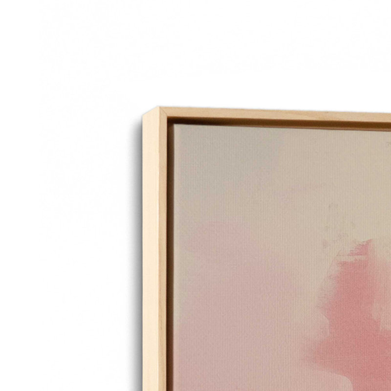 "Whispers Of Pink Sands" par Golden Glow Interiors 2 - Pièces sur toile, Érable américain encadré, H 14 po x l 14 po
