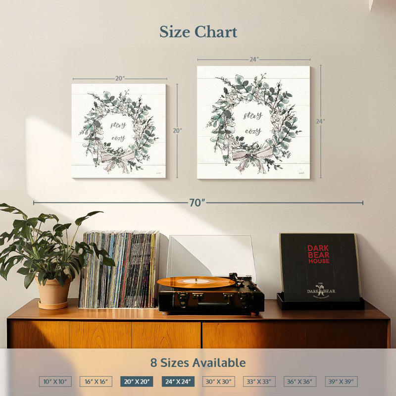 Modern Farmhouse Stay Cosy, H 20 po x l 20 po