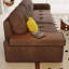 Causeuse à coussin 100% polyester Coffee