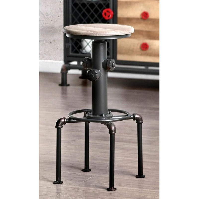 Counter Stool with Metal Frame, Bar Stool (30" Seat Height), Brown