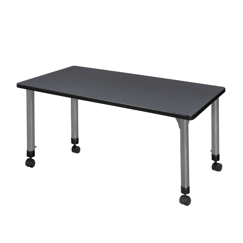 Kee Height Adjustable Mobile Classroom Activity Table Top & Base, Gray