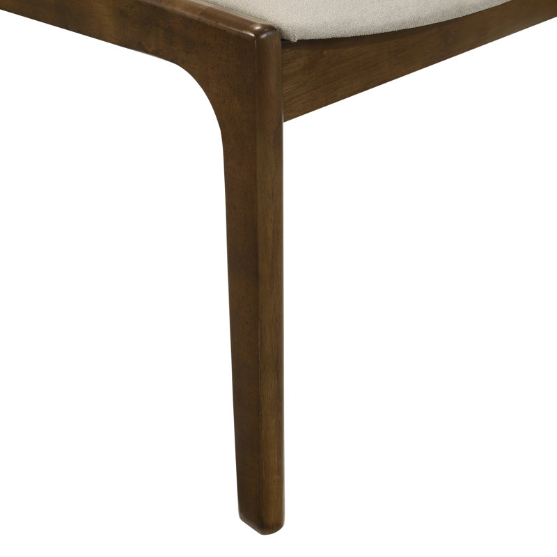 Needham Black Finish Upholstered Dining Chairs, Set Of 2, Brown