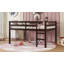 Full Rubber Wood Loft Bed With Ladder-697304946