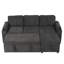 En forme de L avec tiroirs de rangement, porte-gobelets, portiques et structure stable, supports de lit noir pour le salon,-1538069997