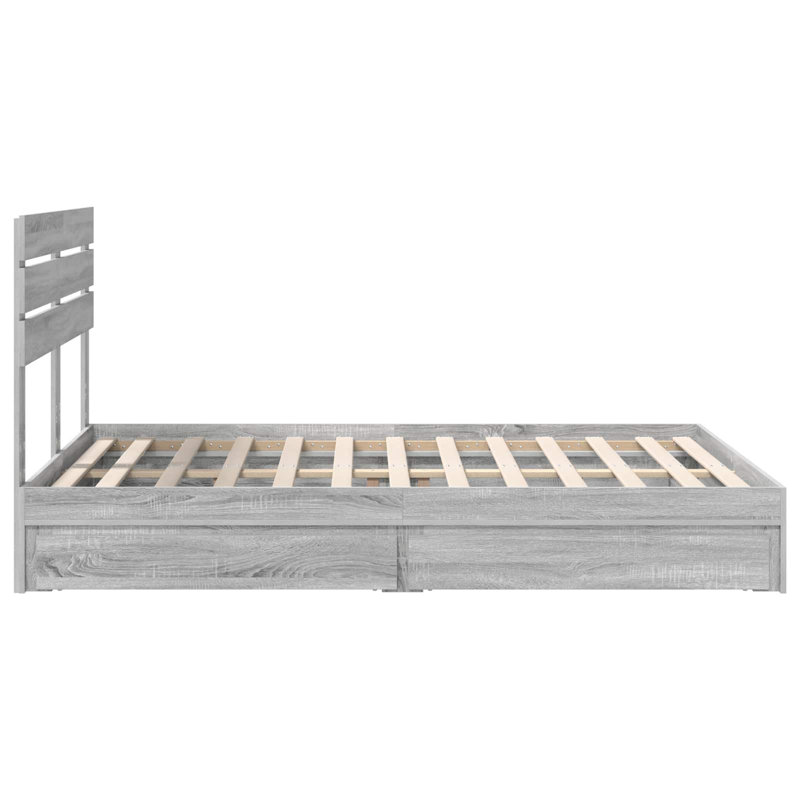 Bed Frame, Kingsize (5'), Grey Sonoma