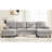 U-Shaped Sectional Furniture In Grey Chenille With Dual Chaise Lounges, Storage Options And Armrest Pillows For Living Room Enjoyment Material Areas Relaxing-2124886647-2124886645