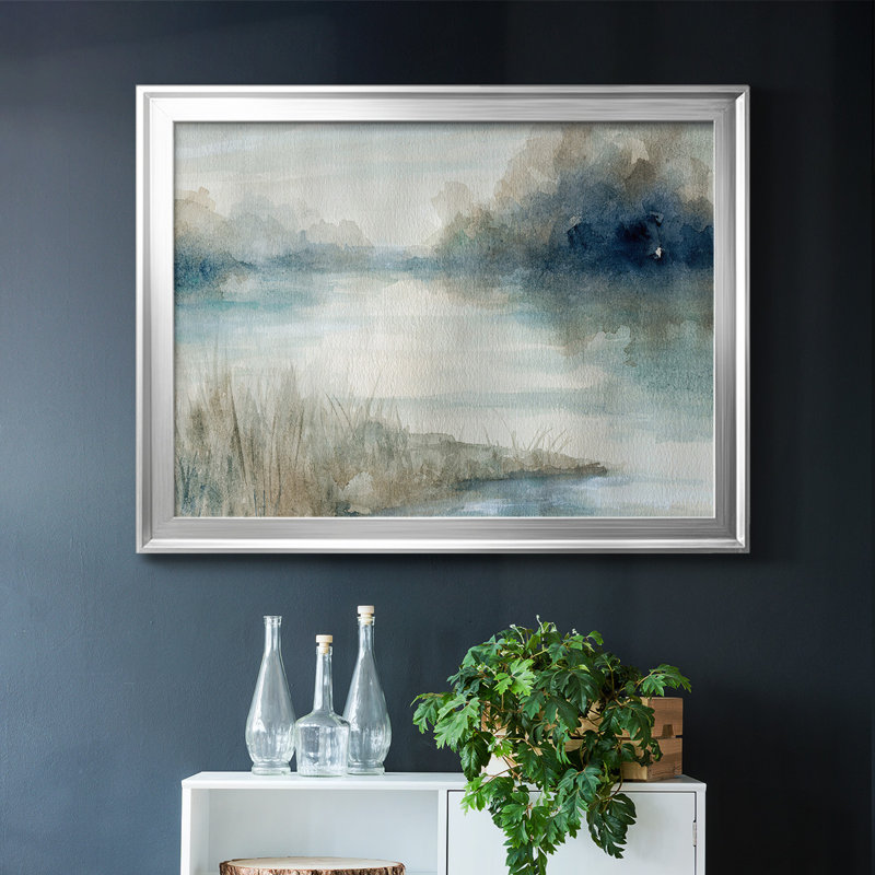 «Still Evening Waters», toile tendue avec châssis, Argent, H 14 po x l 20 po x P 1,5 po