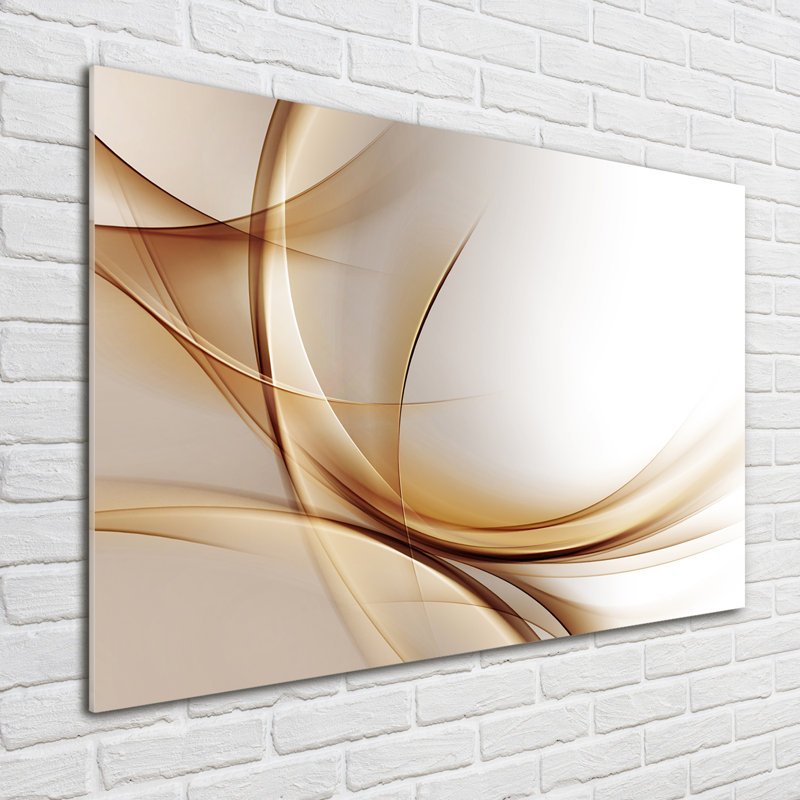 Waves Abstraction - No Frame Print on Glass
