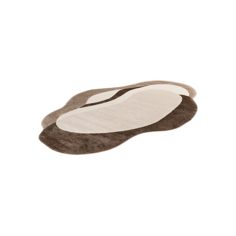 Frisco Abstract 160cm X 230cm Area Rug, Taupe