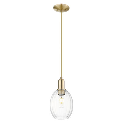 Downtown Urban - Preston - 1 Light 6" Bell Shade Cord Hung Mini Pendant