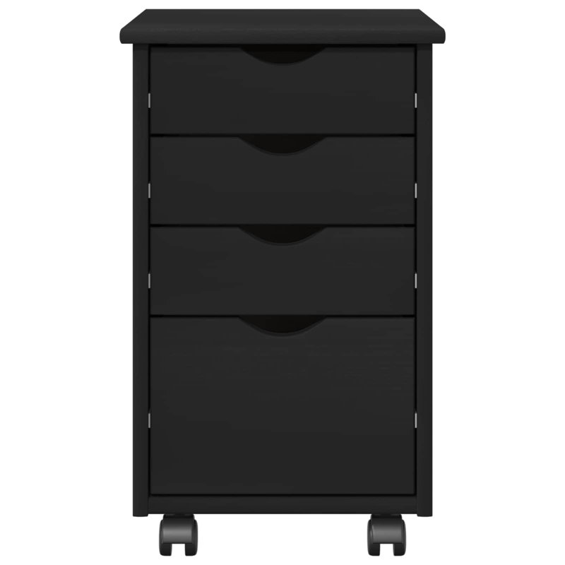 Solid Wood Standard Accent Chest, Black