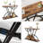 43" Console Table For Entryway, Industrial Entryway Table With Storage Shelf, Narrow Wood Sofa Table With Unique Metal Frame For Living Room, Hallway, Foyer-2039507429