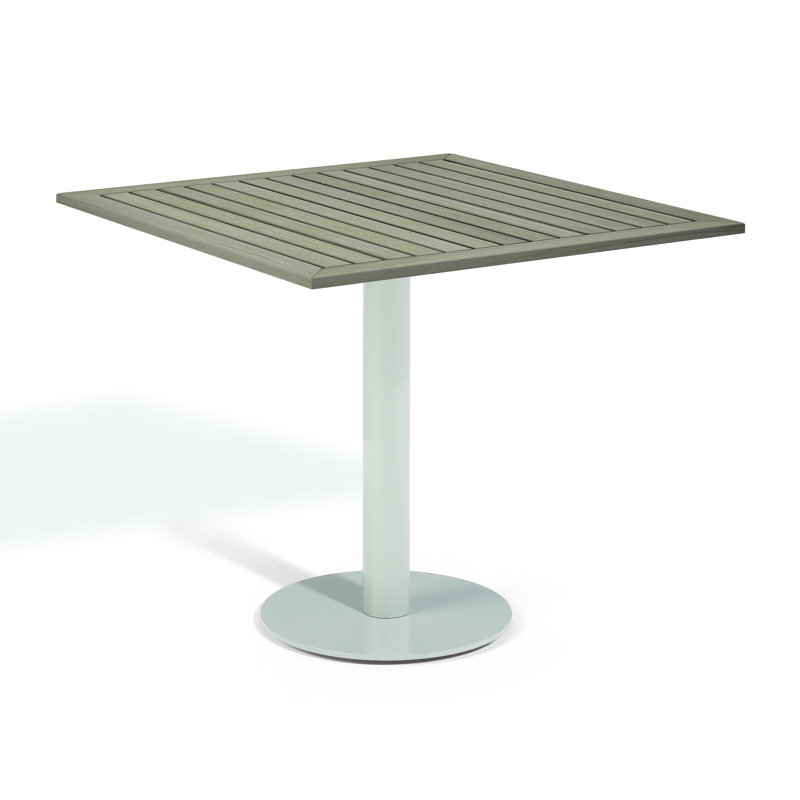 Table bistro Travira, Bois de tek rétro, L 26 po x L 26 po x H 29,5 po, Flint