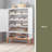 Grid Double Door Shoe Cabinet, Three Adjustable Compartments For Flexible Storage, Suspended Hollow Shoe Changing Compartment, Bottom 15Cm Moisture-Proof High Foot Design-1886237248