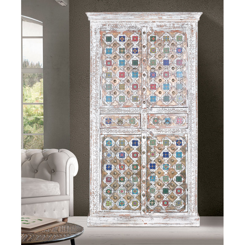 Jezebel 4 Door Solid Wood Wardrobe