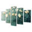 «Riverbank Leaves Simplicity Scenery I», art mural feuilles - ensemble d'art mural traditionnel diamant
