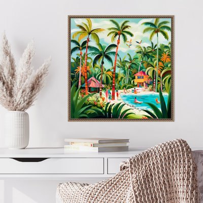 Impression sur toile encadrée, "Tropical Paradise Dreams II" par Lazar studio